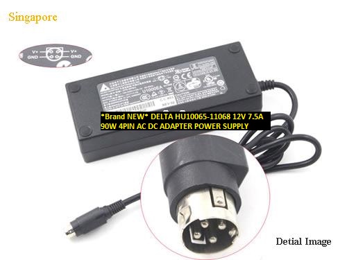 *Brand NEW* DELTA HU10065-11068 12V 7.5A 90W 4PIN AC DC ADAPTER POWER SUPPLY - Click Image to Close